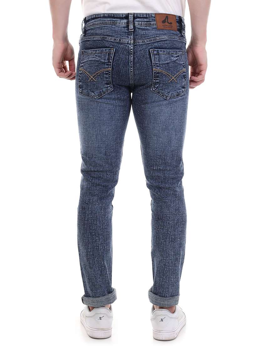 men blue mid rise slim fit denim jean - 21908112 - Standard Image - 3