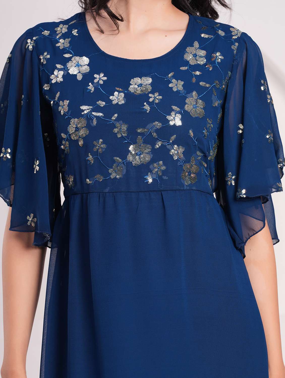 women embellished flared sleeve a-line ethnic dress - 21908181 - Standard Image - 5