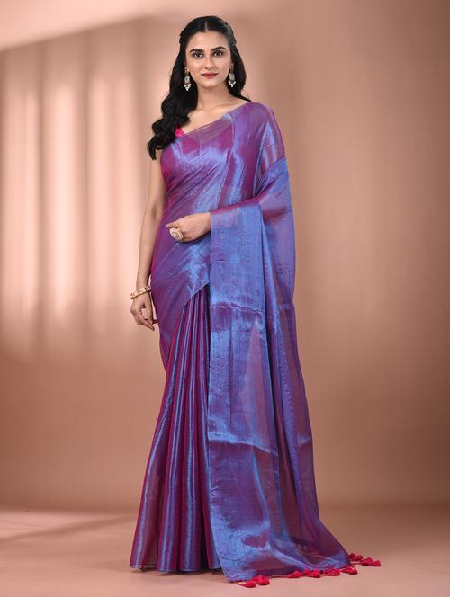 women solid casual wear saree with blouse - 21908330 - Standard Image - 0