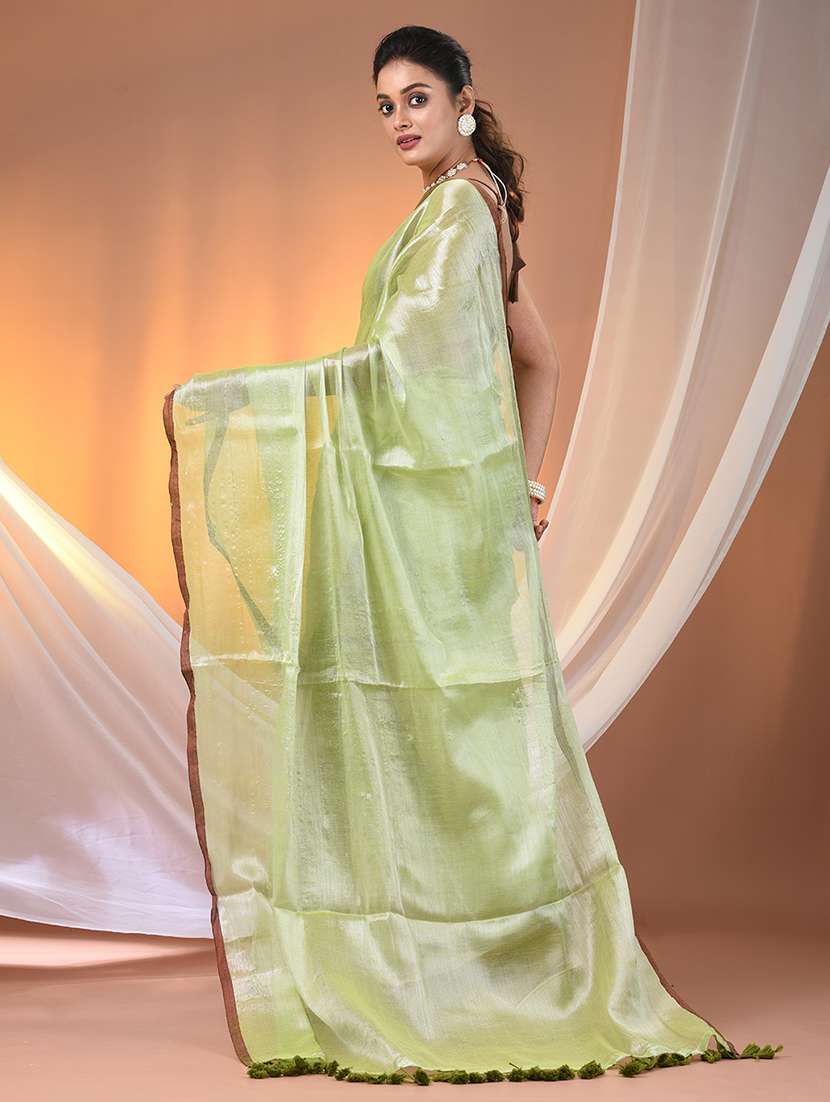 women solid casual wear saree with blouse - 21908333 -  Standard Image - 3