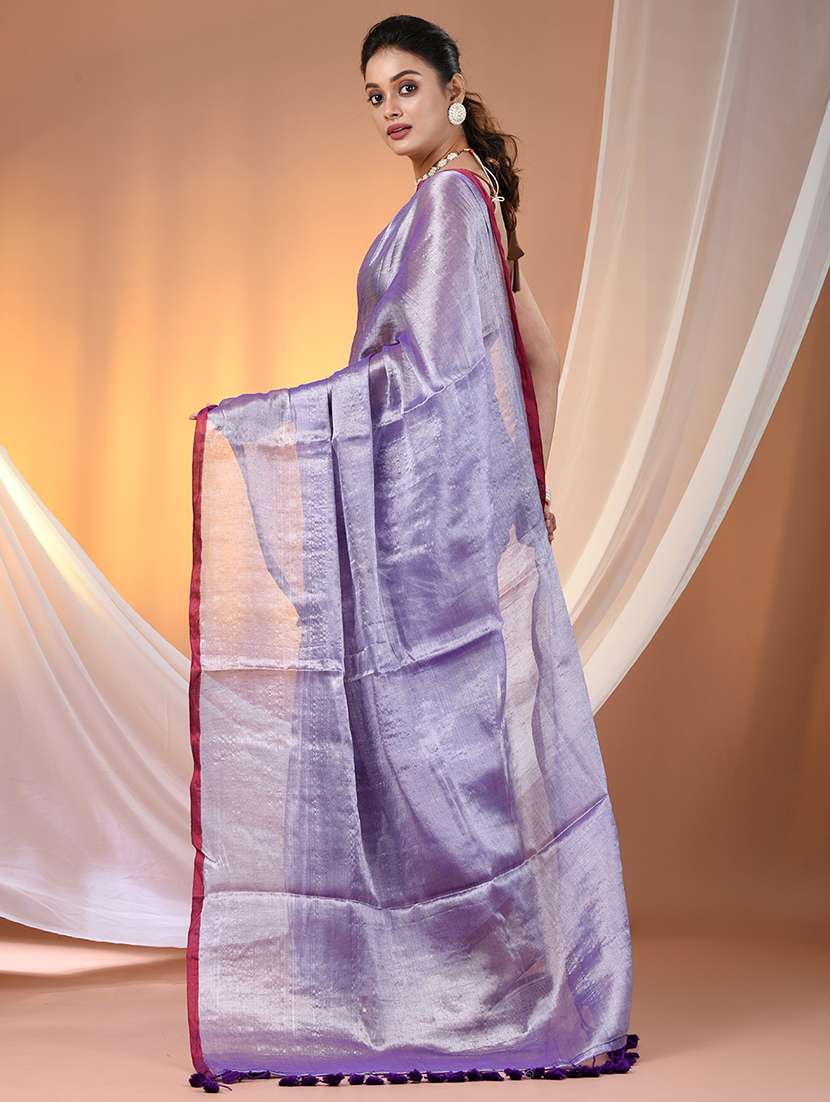 women solid casual wear saree with blouse - 21908337 -  Standard Image - 3