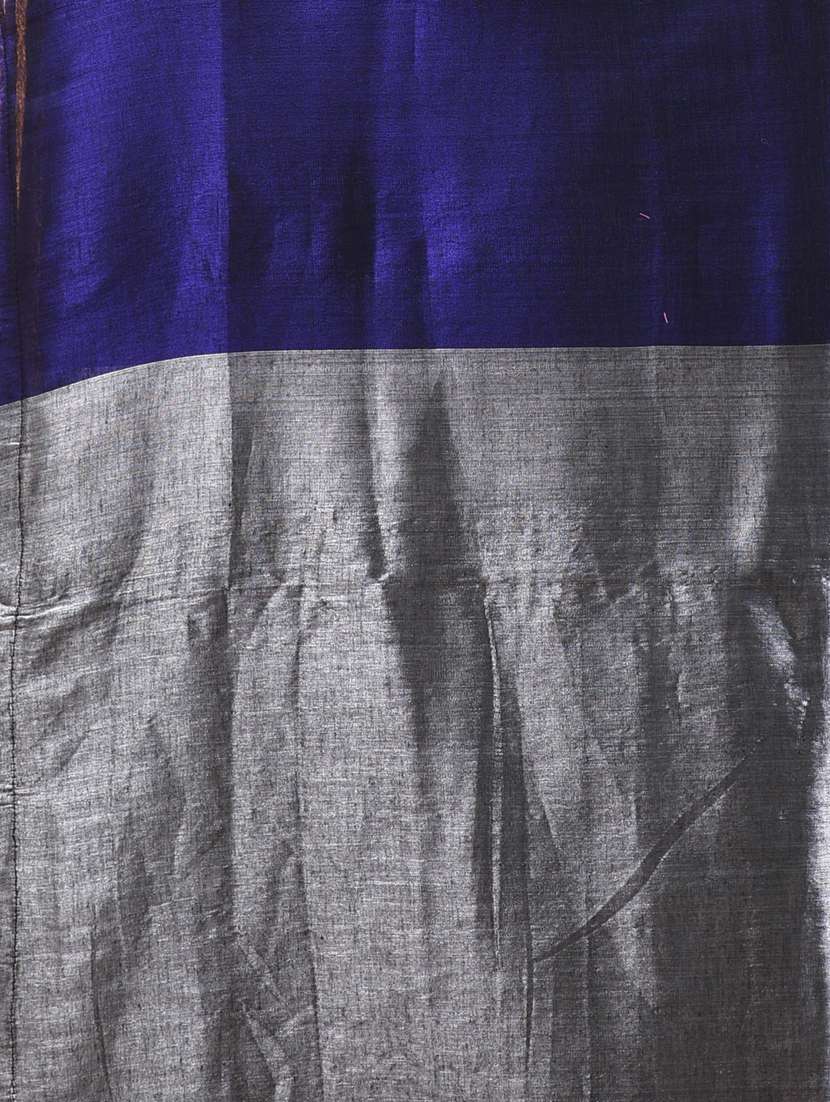 women grey handloom saree with blouse - 21908341 -  Standard Image - 5