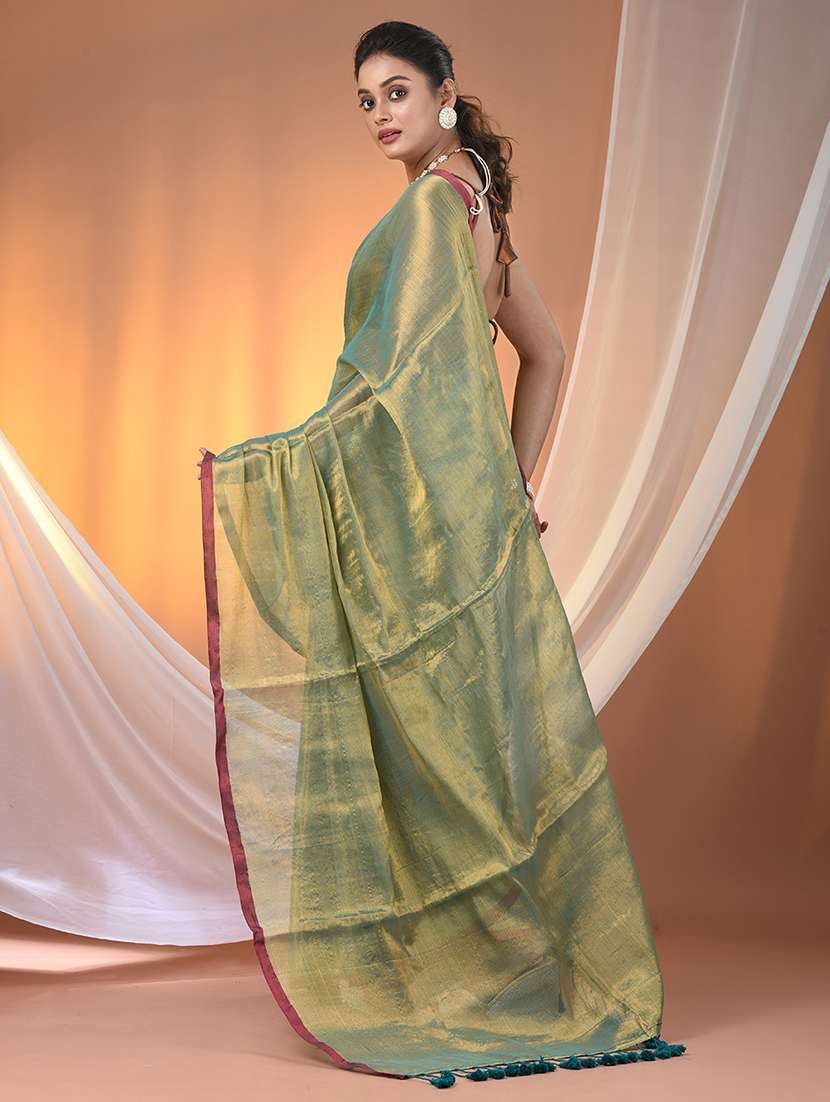 women solid casual wear saree with blouse - 21908344 -  Standard Image - 3