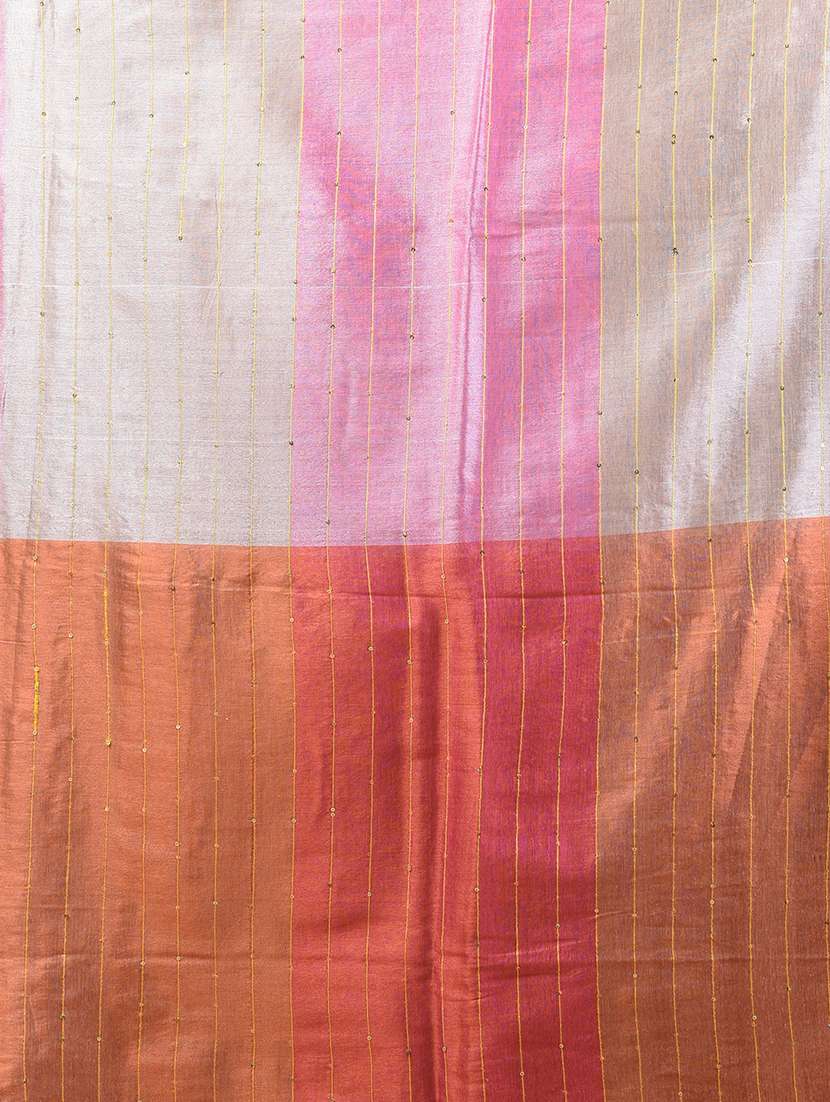 women pink handloom saree with blouse - 21908362 -  Standard Image - 5