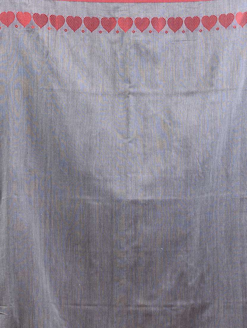 women grey handloom saree with blouse - 21908363 - Standard Image - 5