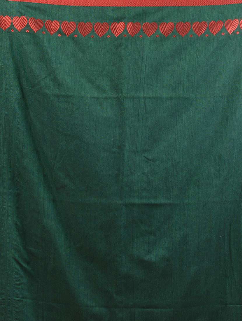 women solid handloom saree with blouse - 21908365 -  Standard Image - 5