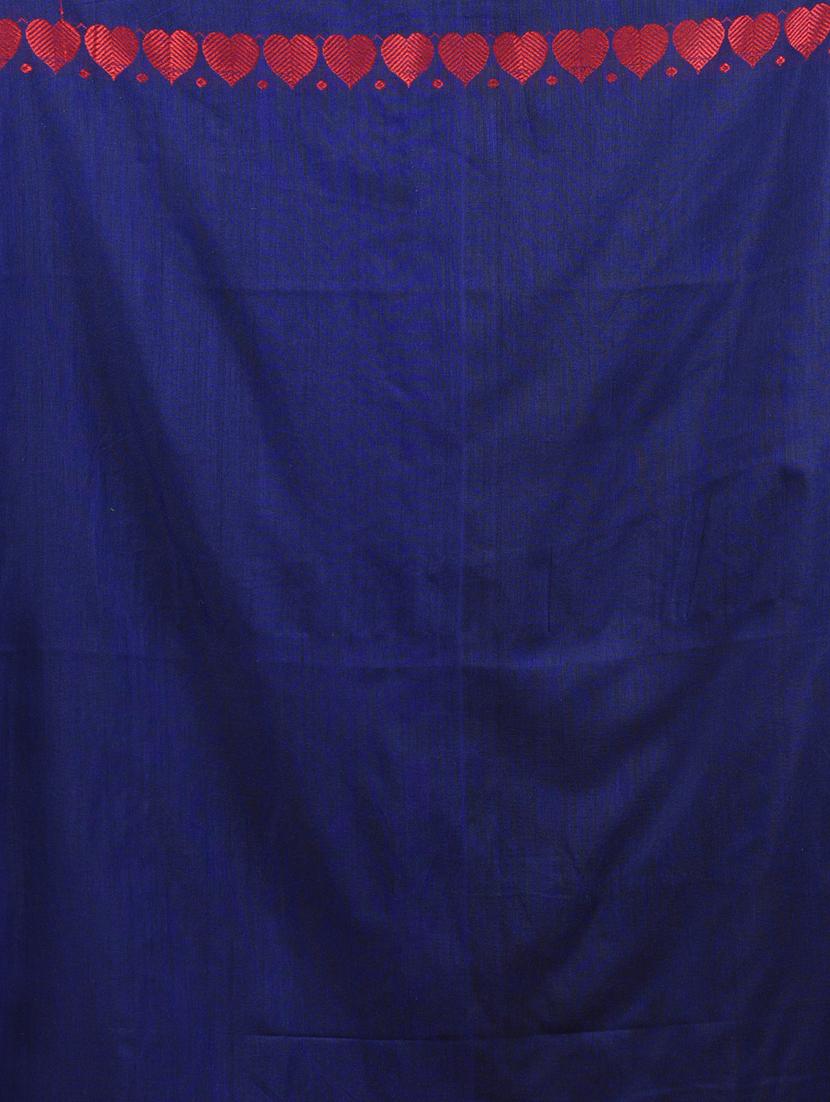 women solid handloom saree with blouse - 21908367 - Standard Image - 5