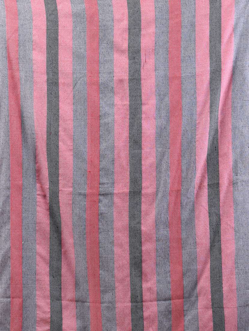 women striped handloom saree with blouse - 21908386 -  Standard Image - 5