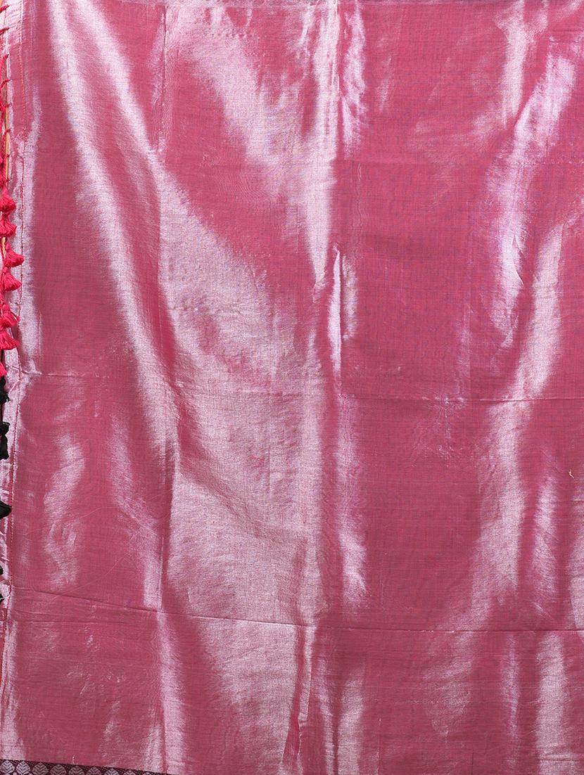 women solid with bordered saree with blouse - 21908388 - Standard Image - 5