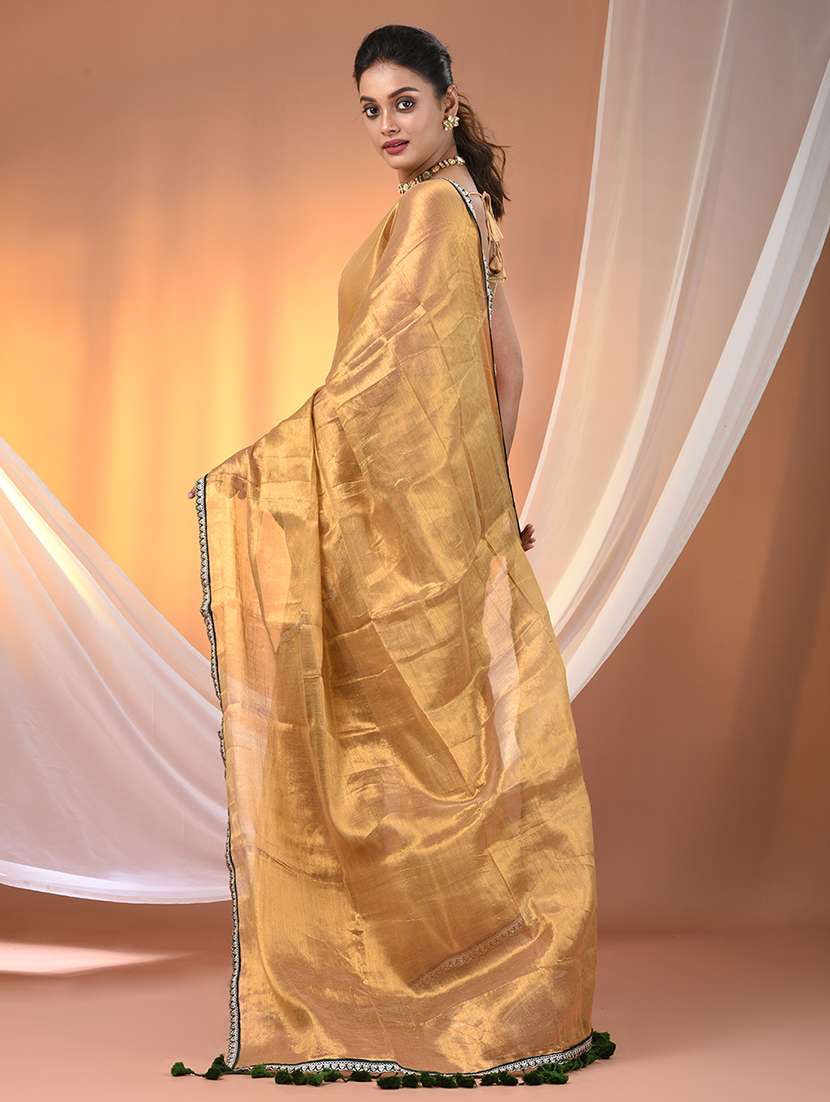 women solid casual wear saree with blouse - 21908413 -  Standard Image - 3