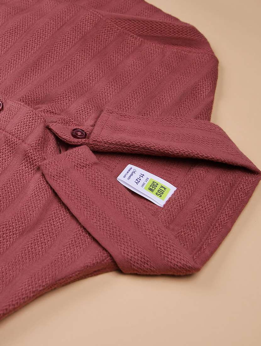 boys solid collared long sleeve shirt - 21908571 -  Standard Image - 3