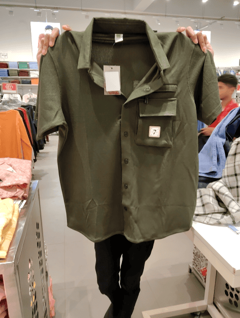 olive knitted shirt - 21908574 - Standard Image - 0