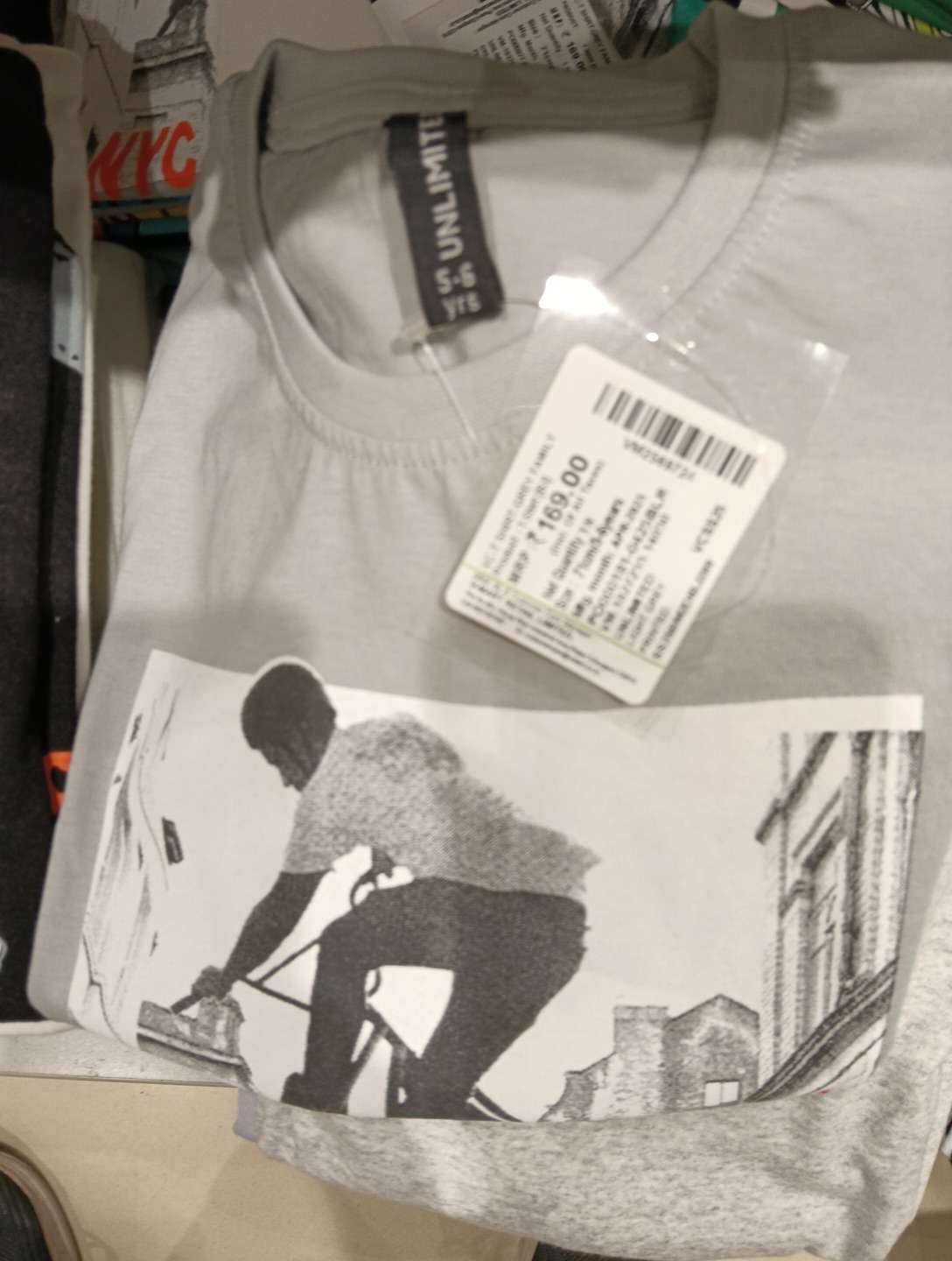 light grey cotton single jersey tshirt - 21908588 - Zoom Image - 0