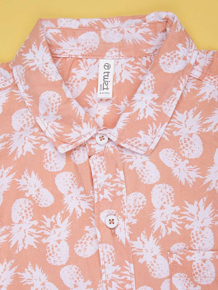 boys printed collared short sleeve shirt - 21908659 -  Standard Image - 3