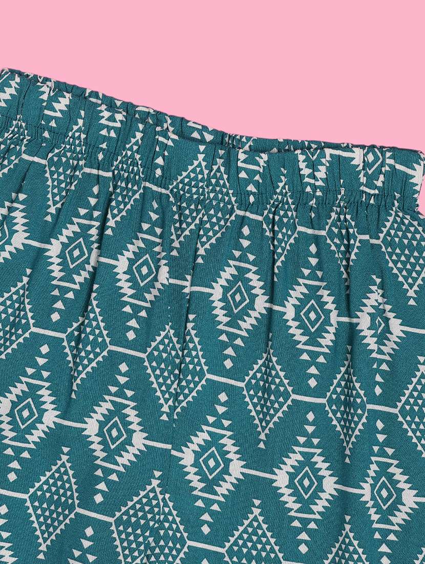 girls printed mid rise palazzo - 21908771 -  Standard Image - 3