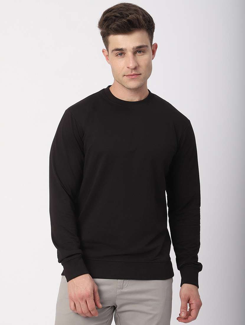 men solid long sleeve regular fit t-shirt