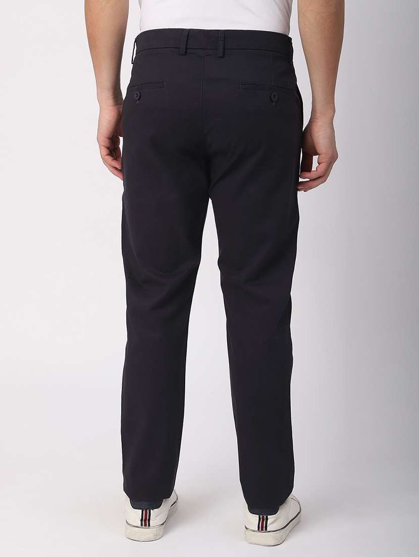 men solid mid rise chinos casual trouser - 21908806 -  Standard Image - 3