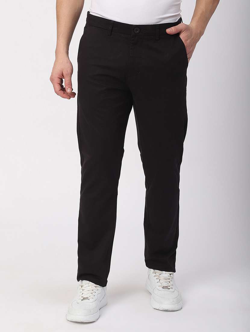 men solid mid rise chinos casual trouser - 21908812 - Zoom Image - 0