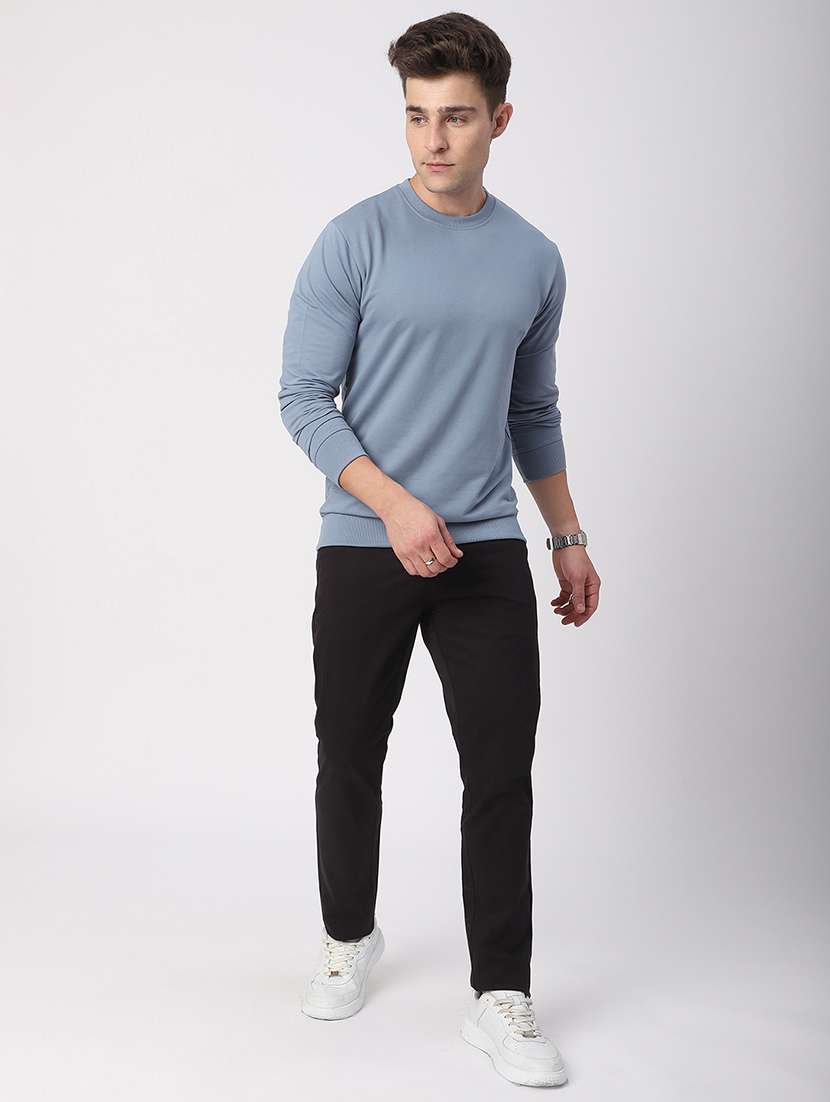 men solid mid rise chinos casual trouser - 21908812 - Standard Image - 5