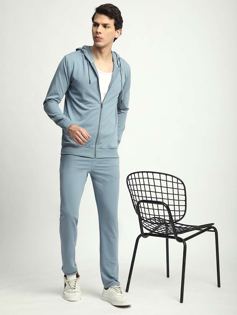 men solid mid rise full length track pant - 21908826 -  Standard Image - 5