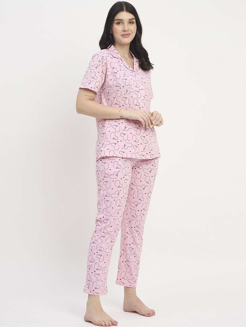 women printed nightwear pyjama set - 21908828 -  Standard Image - 3