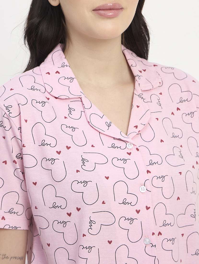 women printed nightwear pyjama set - 21908828 -  Standard Image - 5