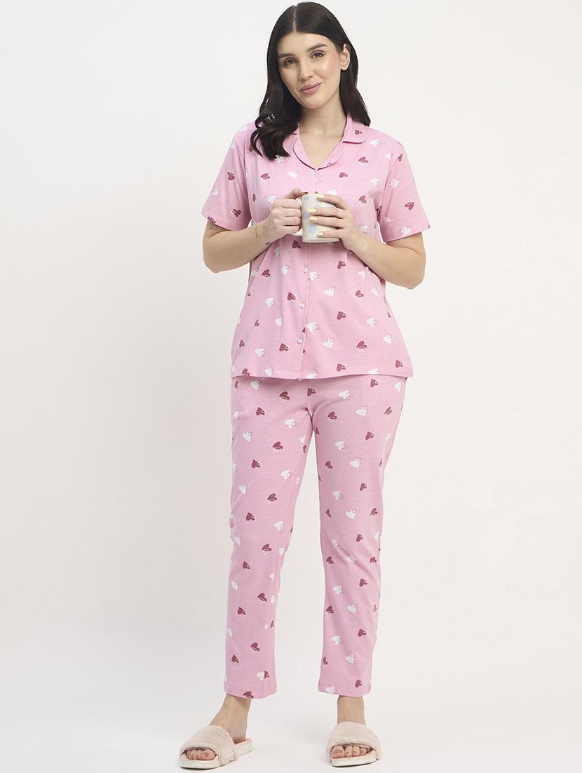 women printed nightwear pyjama set - 21908829 -  Zoom Image - 0