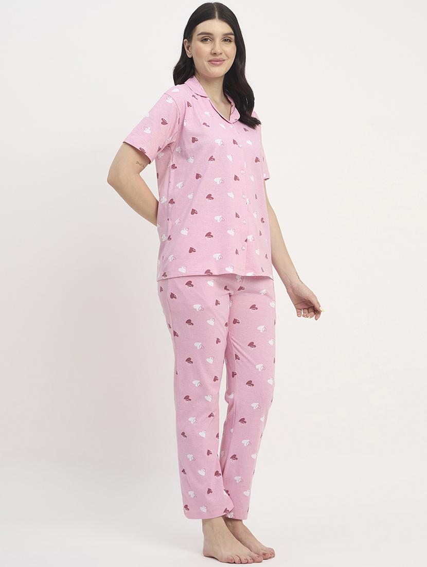 women printed nightwear pyjama set - 21908829 - Standard Image - 3