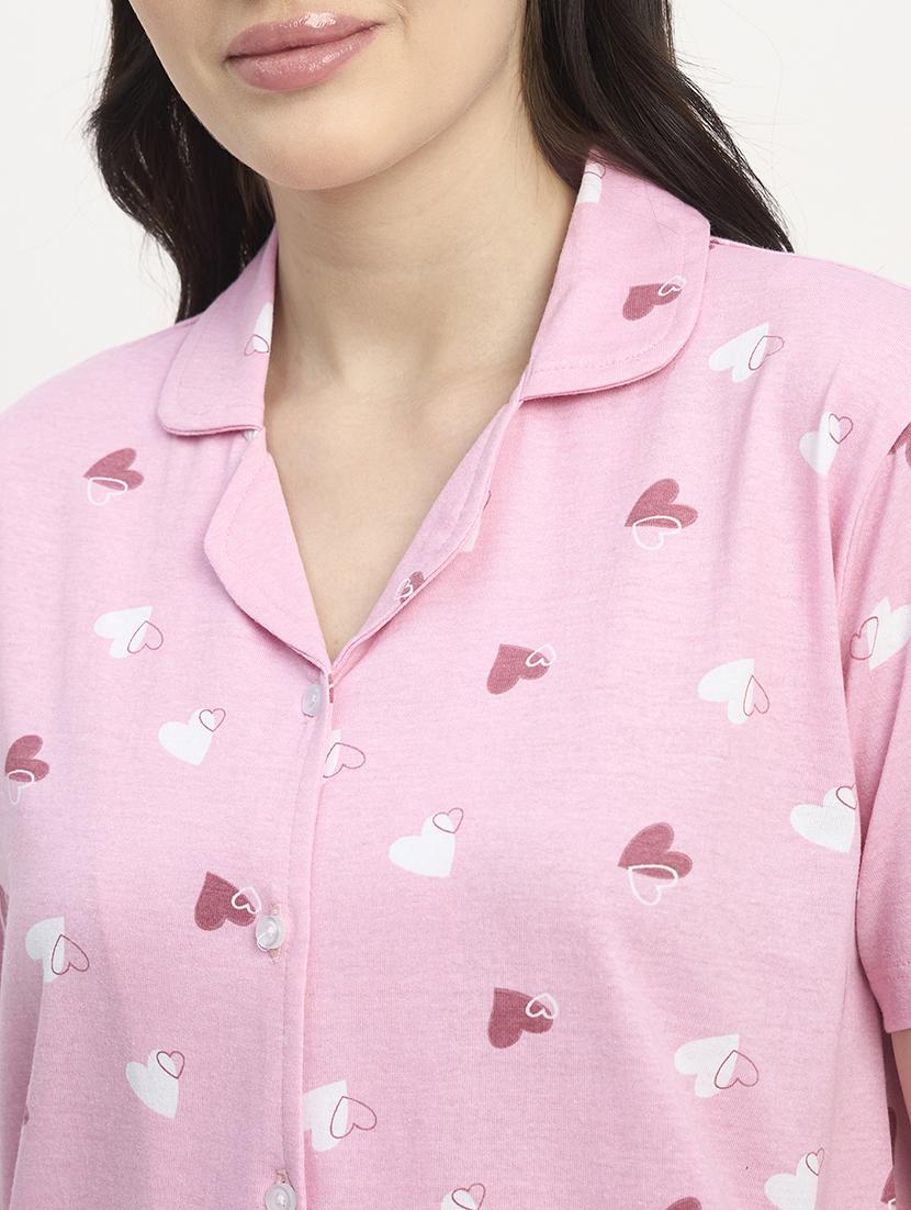 women printed nightwear pyjama set - 21908829 - Standard Image - 5