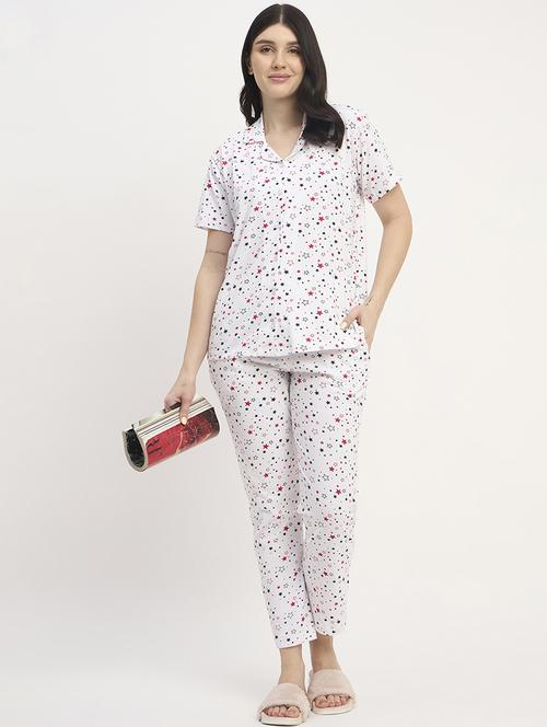 women printed nightwear pyjama set - 21908832 - Standard Image - 0