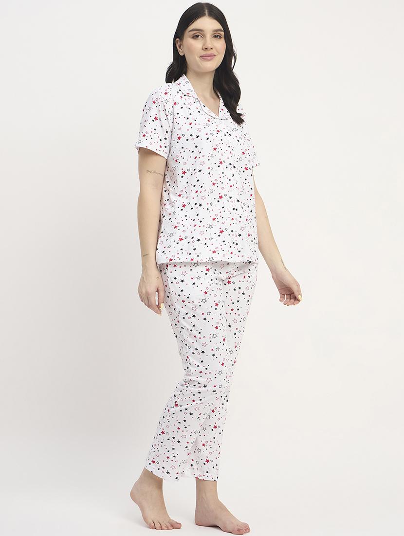 women printed nightwear pyjama set - 21908832 - Standard Image - 3