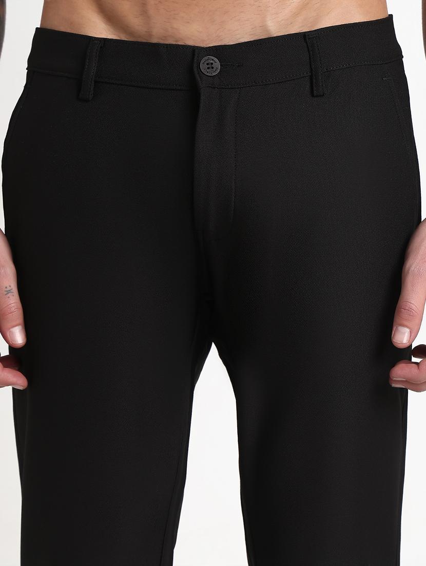 men solid mid rise flat front casual trouser - 21908908 - Standard Image - 5
