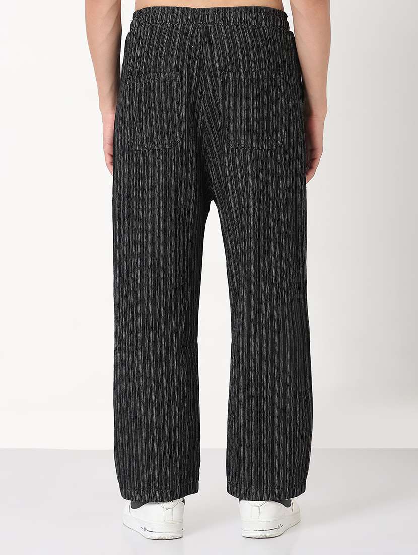 men striped mid rise relaxed fit trouser - 21908967 -  Standard Image - 3