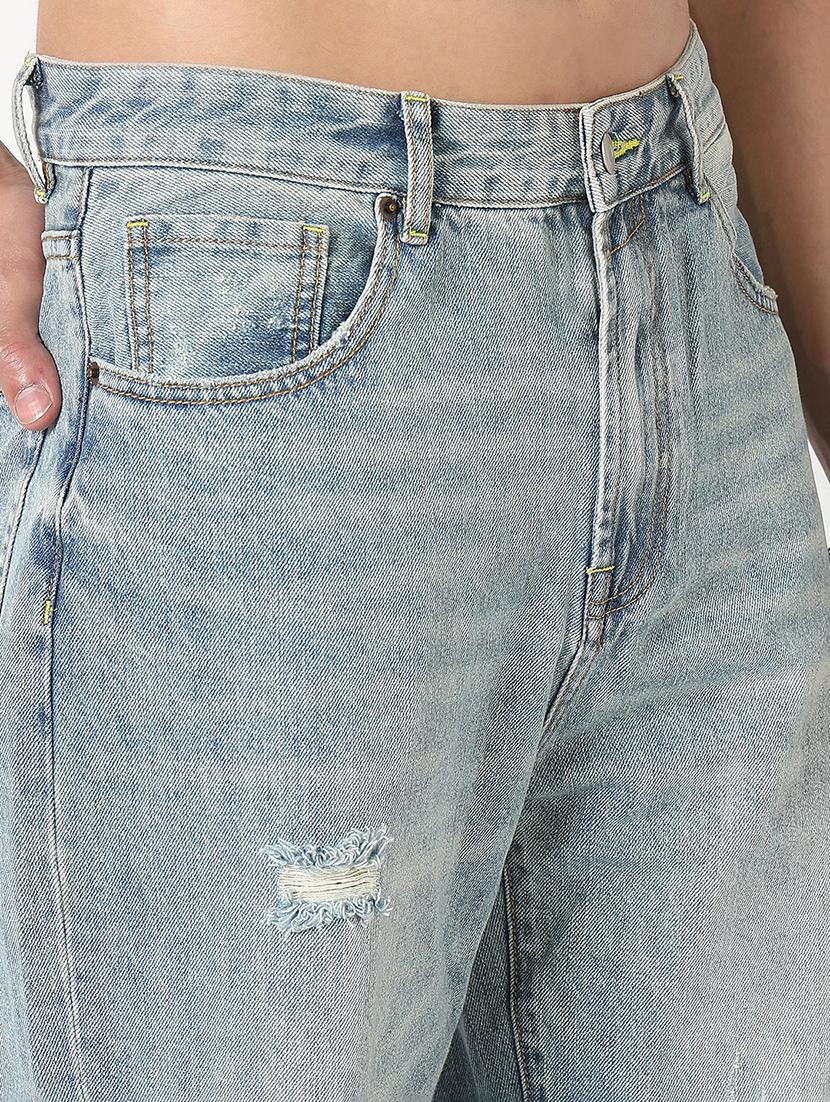men solid distressed mid rise jean - 21908975 - Standard Image - 5