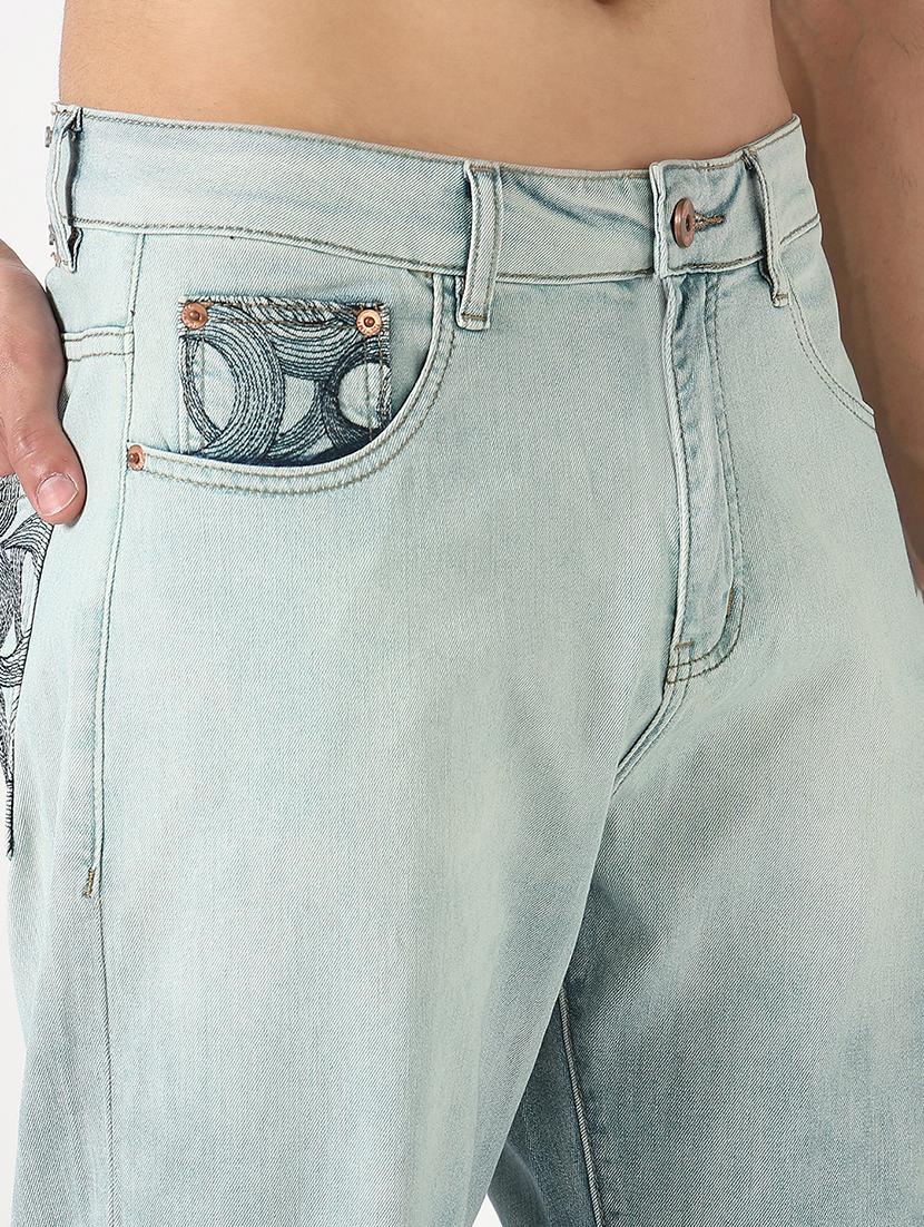 men solid mid rise relaxed fit jean - 21908983 - Standard Image - 5