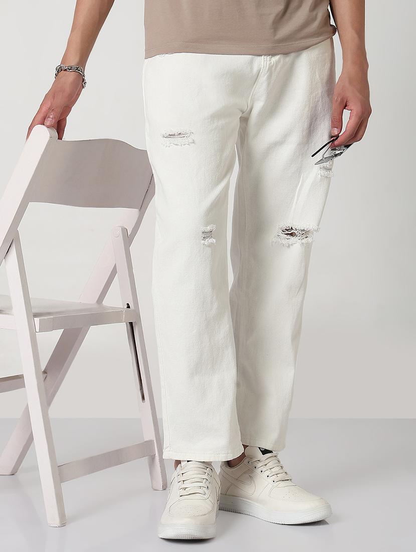 men distressed mid rise straight fit jean - 21908998 -  Zoom Image - 0