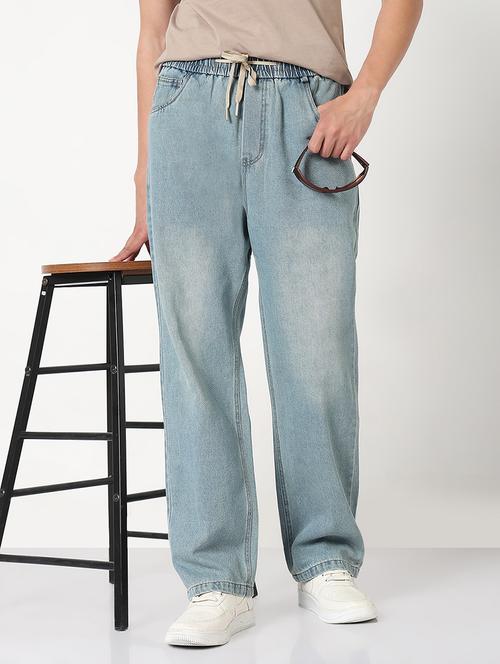 men solid mid rise straight fit jean - 21909003 - Standard Image - 0