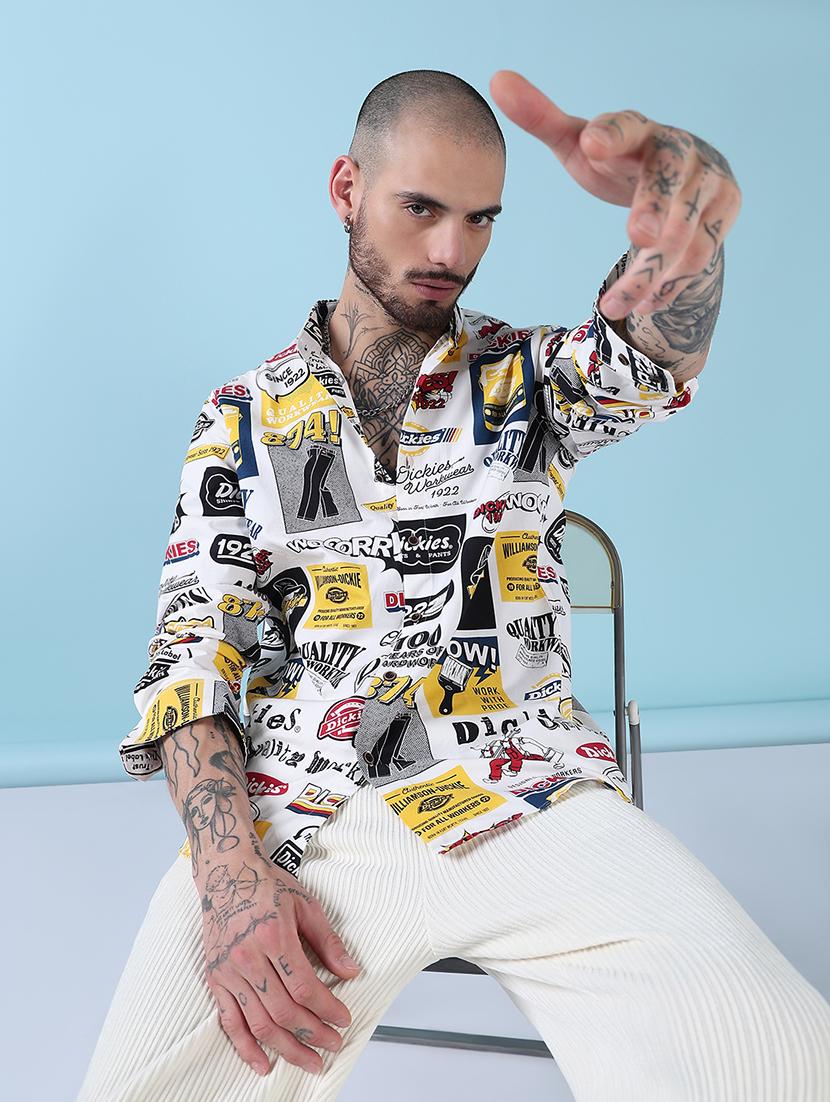 men printed long sleeve regular fit casual shirt - 21909012 -  Zoom Image - 0
