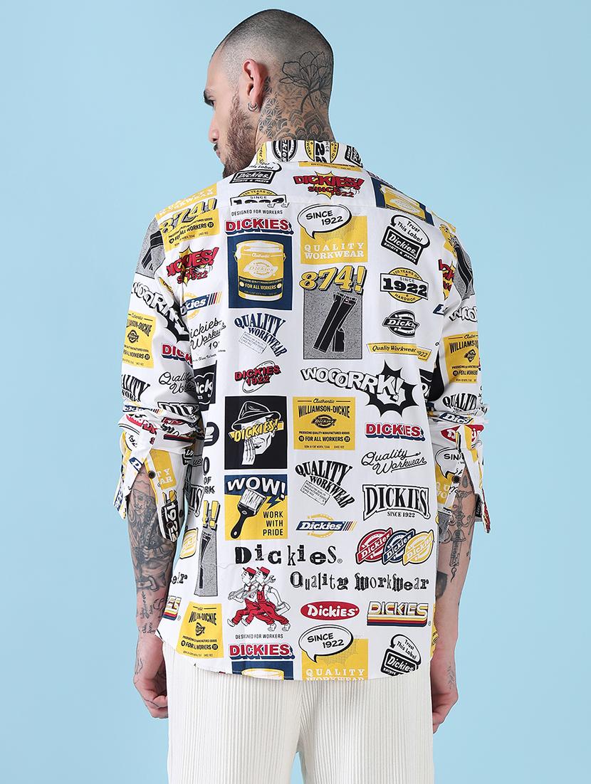 men printed long sleeve regular fit casual shirt - 21909012 - Standard Image - 3