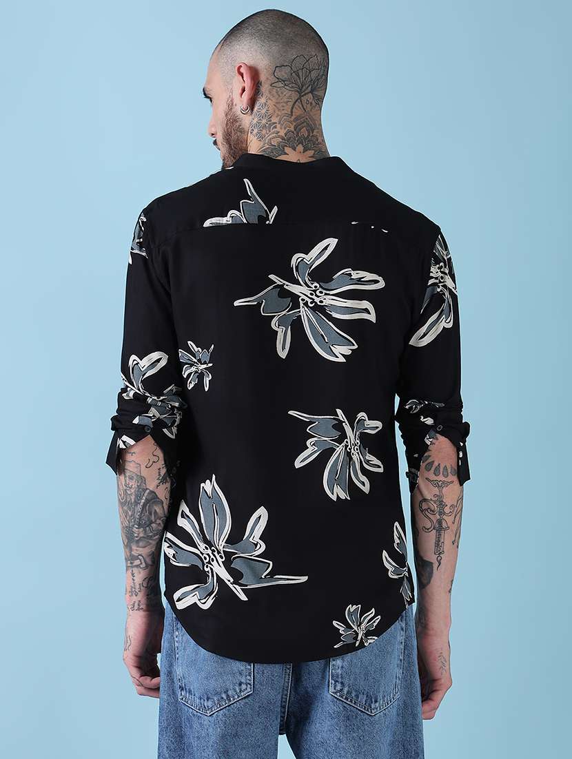 men floral long sleeve regular fit casual shirt - 21909029 -  Standard Image - 3