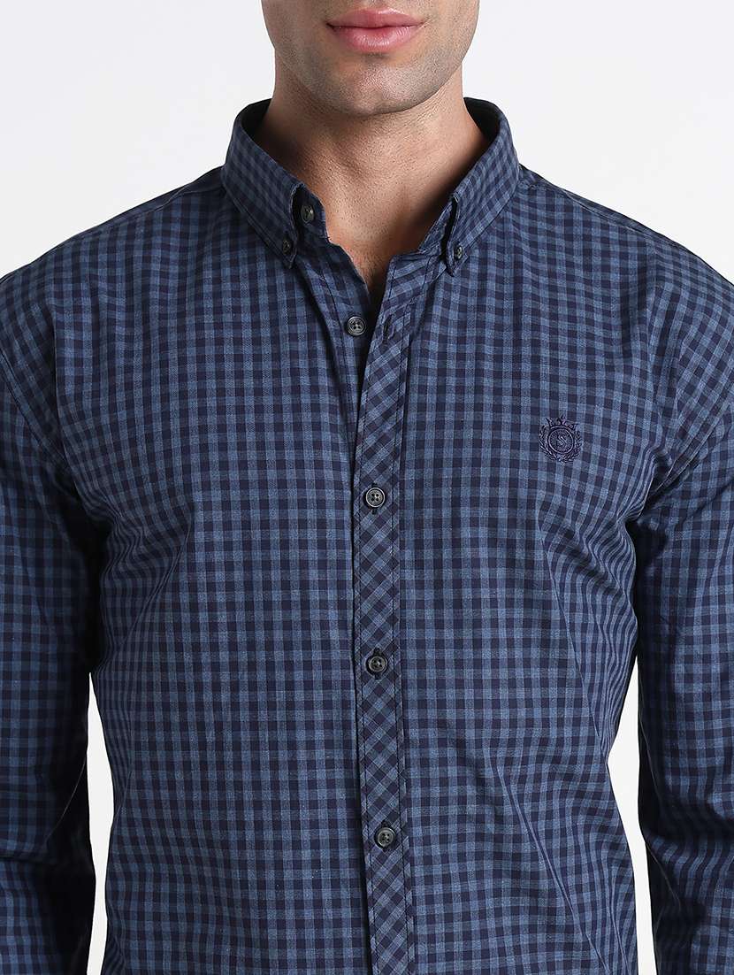 men checkered collared long sleeves casual shirt - 21909038 -  Standard Image - 5