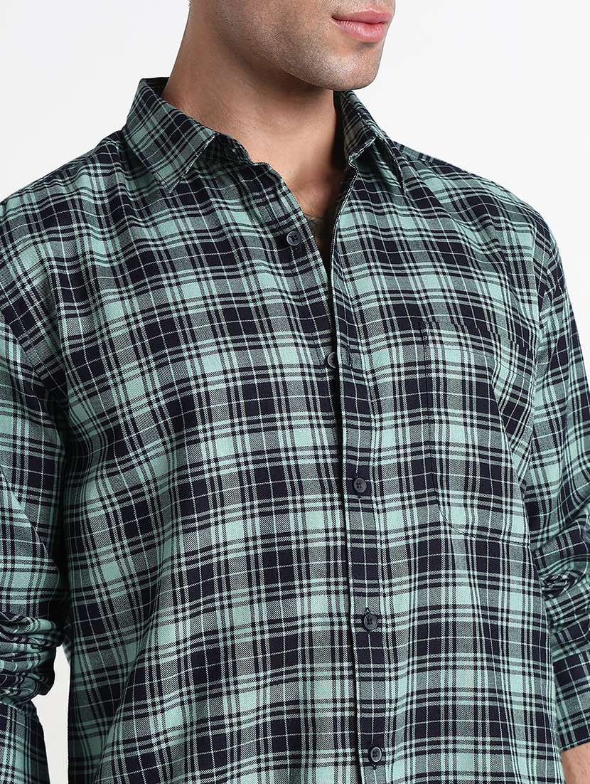 men checkered long sleeve regular fit casual shirt - 21909046 - Standard Image - 5