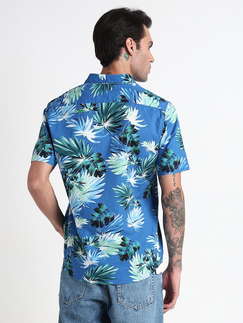 men printed collared short sleeves casual shirt - 21909047 - Standard Image - 3