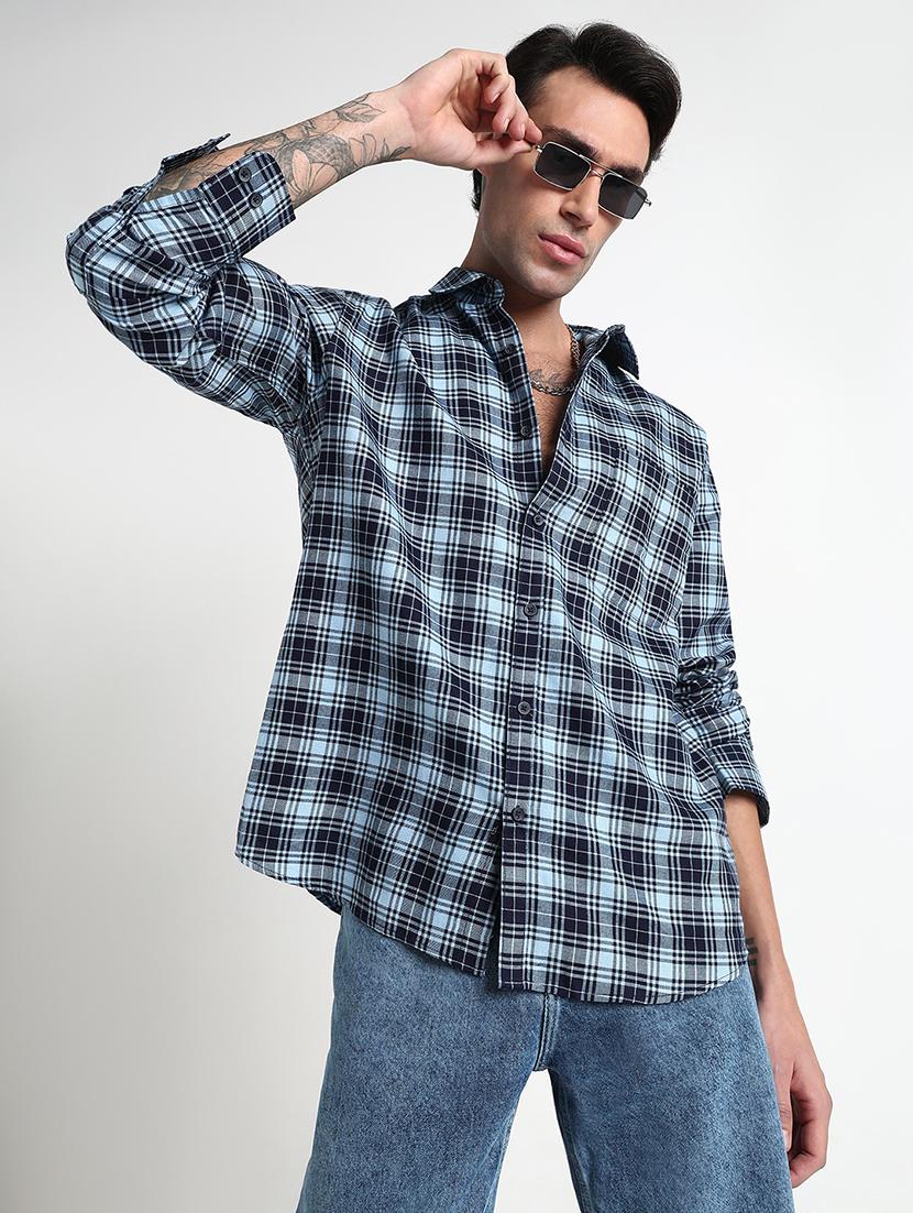 men checkered long sleeve regular fit casual shirt - 21909053 - Zoom Image - 0