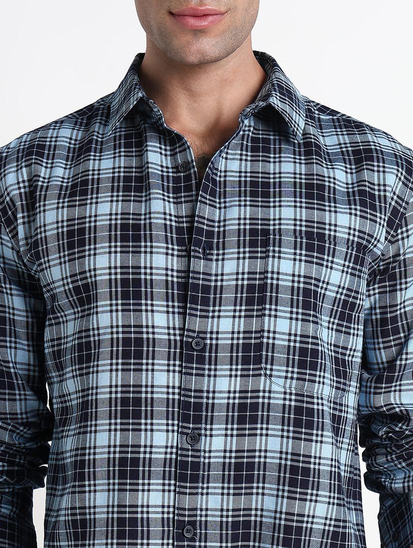 men checkered long sleeve regular fit casual shirt - 21909053 - Standard Image - 5