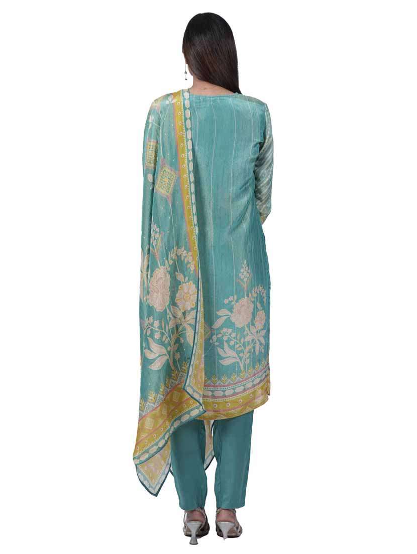 women three quarter sleeve kurta pant with dupatta set - 21909109 -  Standard Image - 3