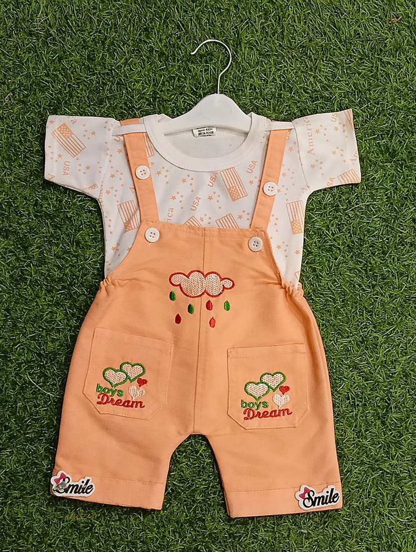 boys printed t-shirt & dungarees sets  - 21909299 -  Zoom Image - 0
