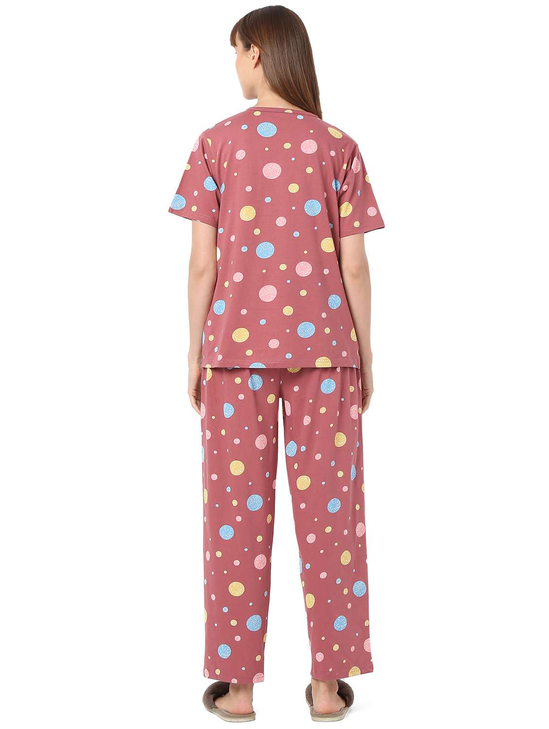 women printed nightwear pyjama set - 21909335 - Standard Image - 3