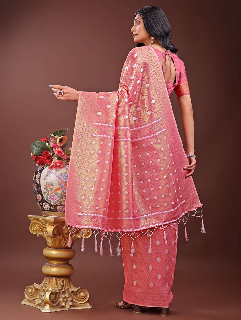 women self design banarasi saree with blouse - 21909400 -  Standard Image - 3