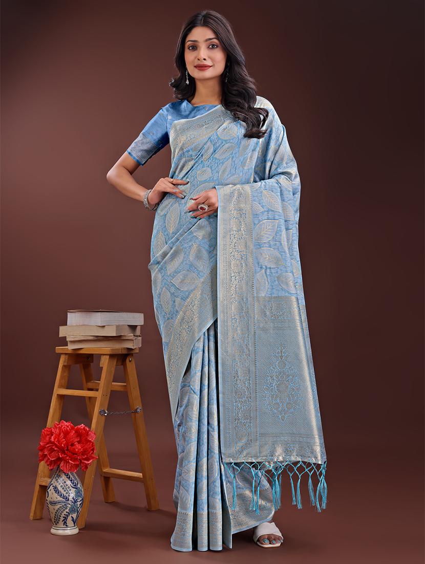 women self design banarasi saree with blouse - 21909406 - Zoom Image - 0